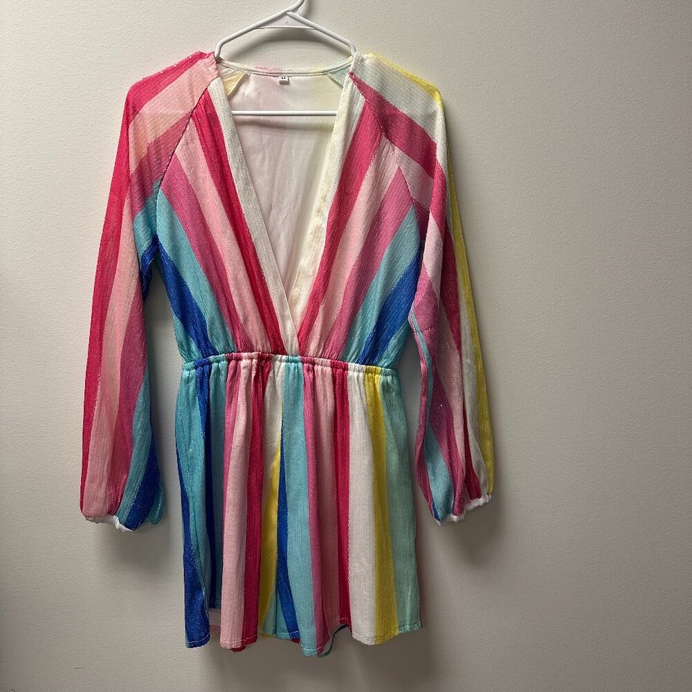 Multicolor Striped Romper